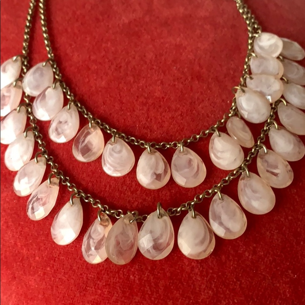 Light Pink Layered Bead Necklace